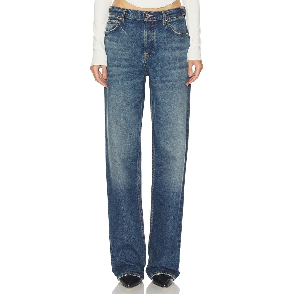 GRLFRND Bella Cinch Low Rise Boyfriend Jeans in Figueroa St. Wash Size 30 NWT